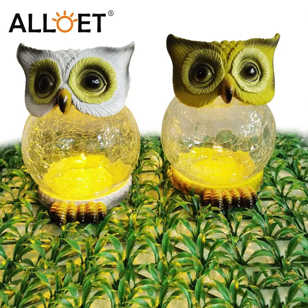 

Водонепроницаемый светодиодный солнечный светильник моделирование сова Фонари лампы открытый двор искусство украшения сада ландшафтный ...