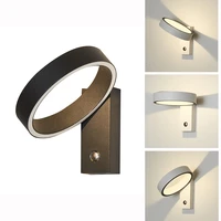 creative free rotation wall lamp led modern nordic bedside wall light minimalist home bedroom touch dimmable outdoor lighting