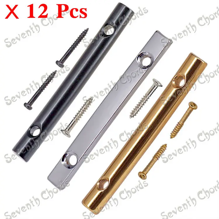 

12 Pcs Length 45mm Electric Guitar String Retainers Bars Tension Bar for Tremolo Systems / 4 Color for choose