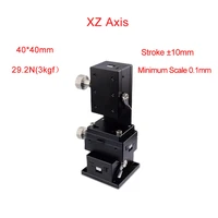 xz axis 4040 manual displacement platform micrometer sliding stage steel ball guide sliding table plwe4040
