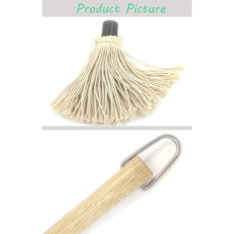 Швабра для барбекю с деревянной ручкой предназначена впитывания соуса идеально