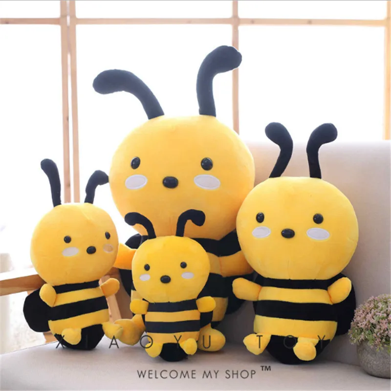 

Kawaii Honeybee Plush Toy Lovely Bee with Wings Soft Stuffed Baby Dolls Children Appease Dolls Kids Birthday Gift 20/30/45cm