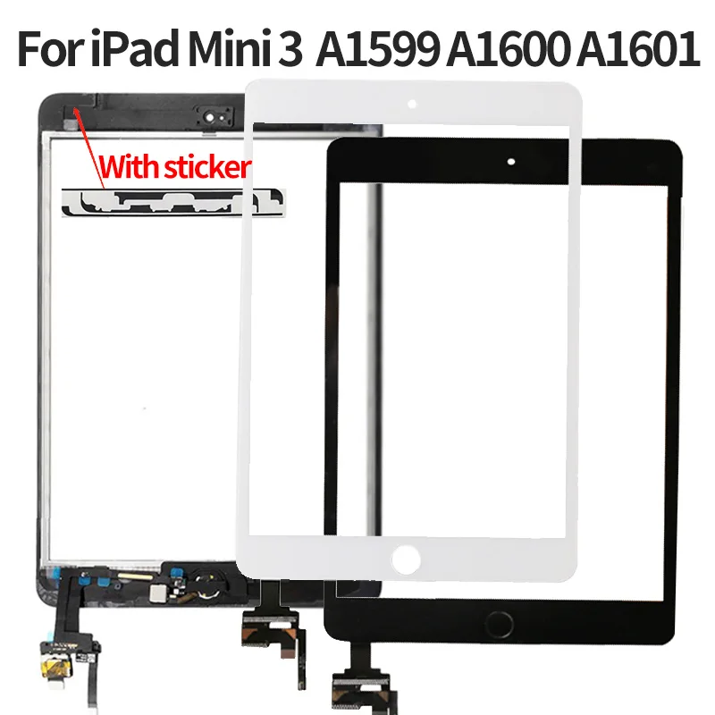 Для iPad mini 3 кодирующий преобразователь сенсорного экрана в сборе кнопка домой и