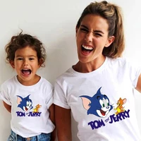 kawaii baby clothes family look mom and children high quality fashion short sleeved t shirt cute kids and mom holiday outfits