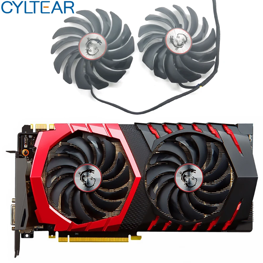 2 шт. PLD10010B12HH DC12V 0.40A 4PIN для MSI GTX1080Ti 1080 1070 1060 RX470 480 570 580 кулер игровой видеокарты
