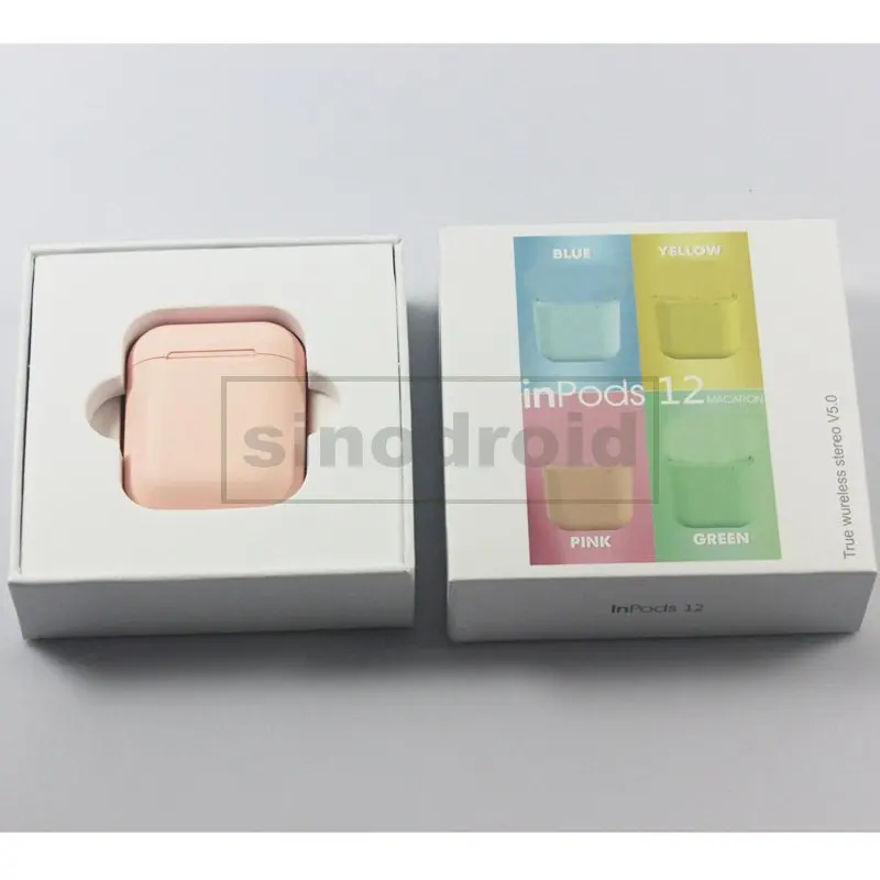 Macaron inPods 12 TWS Bluetooth 5,0 беспроводные стерео бас наушники Близнецы спортивные наушники яркие цвета inPods12 для iPhone