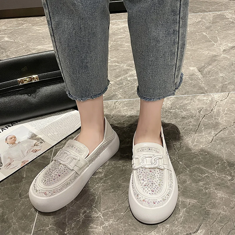 

Slip-on Loafers Summer Women's Casual Female Sneakers Shoes Woman-shoes Platform Black Roses Mesh Thick Sole 2021 Rubber Solid R