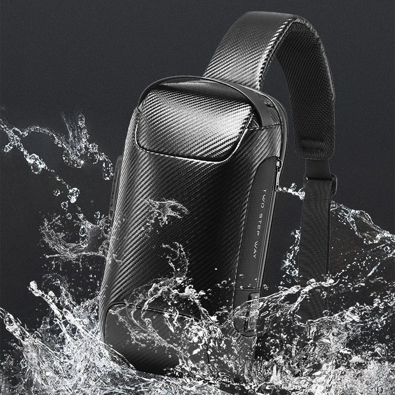 

Men's Messenger Bag Waterproof Multifunctional Short Trip Diagonal Chest Bag For 9.7 Inch Tablet With USB Charging Crossbody Bag