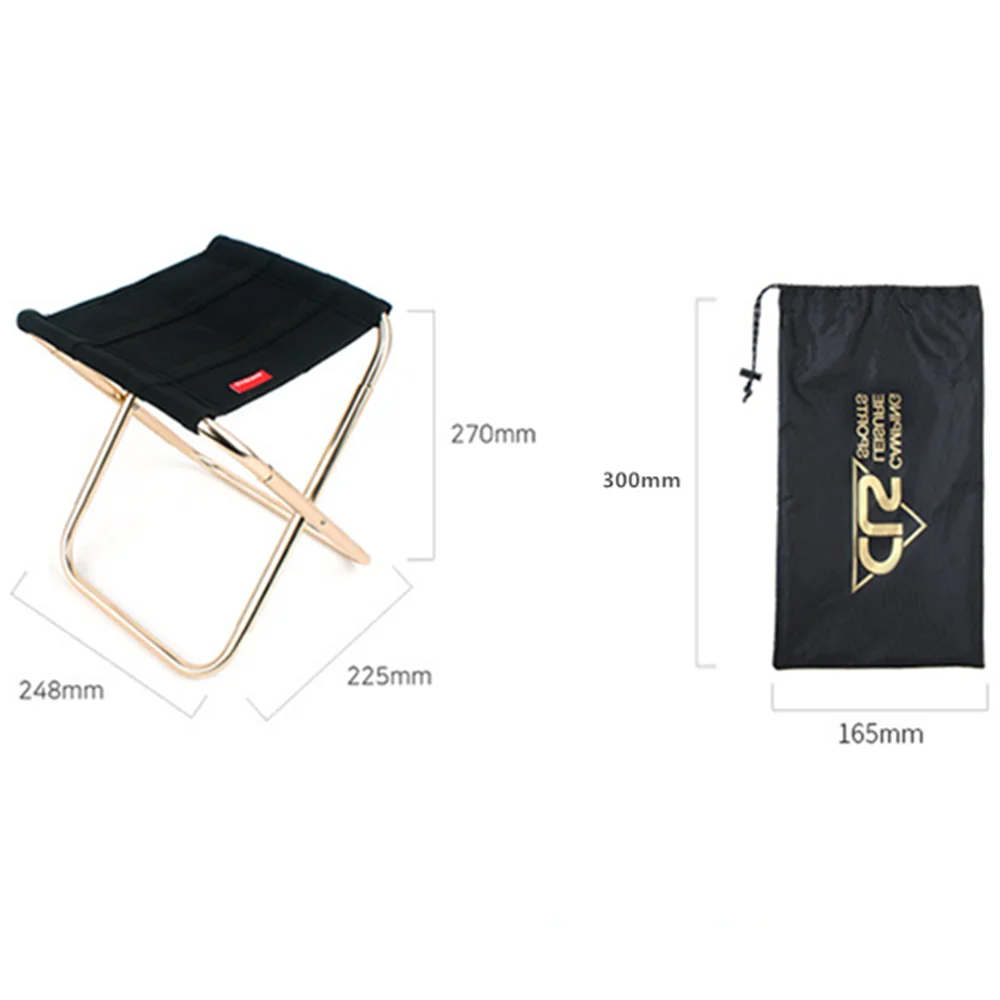 Прочный складной стул с сумкой для улицы алюминиевый портативный кемпинговый