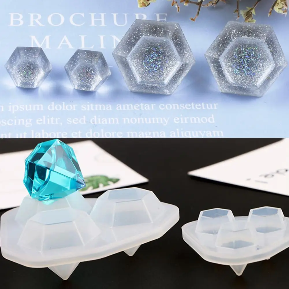 

1Pcs Diamond Shaped Silicone Mold DIY Handmade For Jewelry Kitchen Supplies Soap Purpose White Mould Multi B4H1