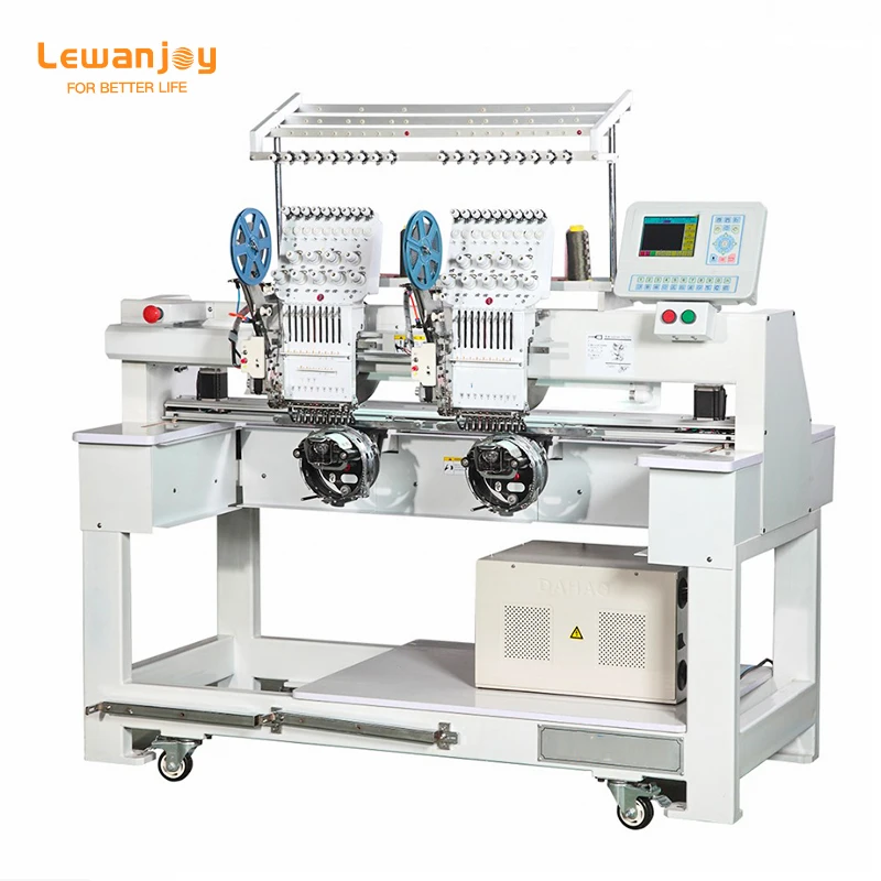 Free Shipping  Industrial 2 Head Embroidery Machine For Sale Big Brother T-shirt Jacket Similar to zsk Brother Sewing Machine