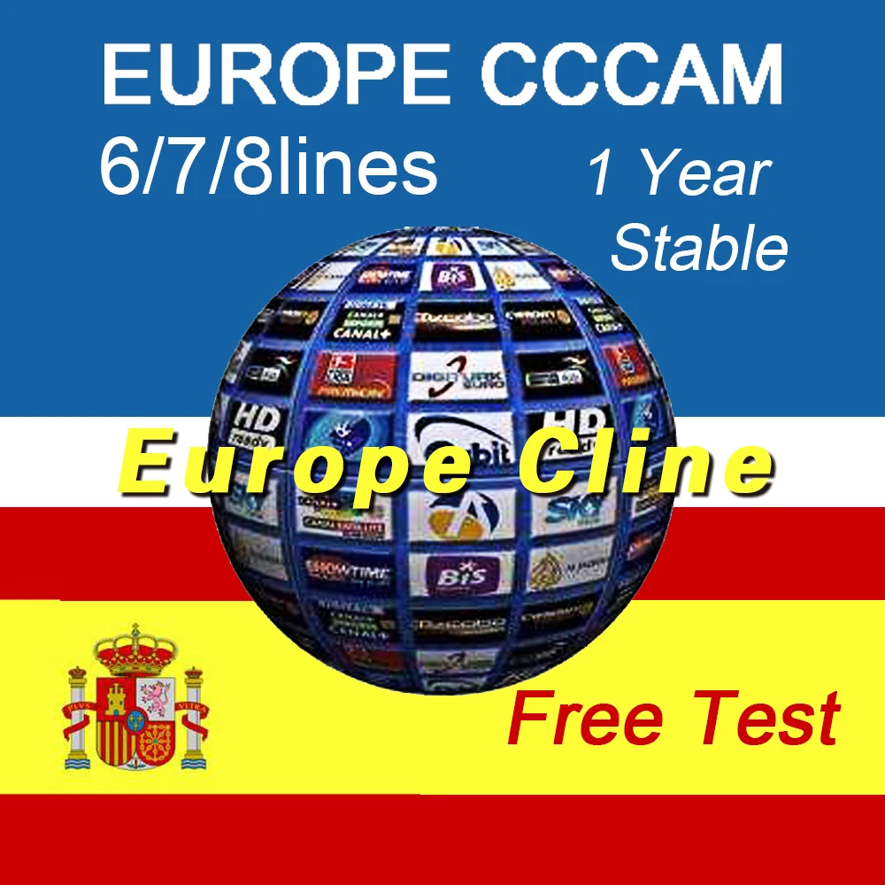 

Spain stable CCCAM 4\5\6\7\8 lines Cline Oscam for Europe support Portugal Germany cccam is compatible with speaker satellite TV