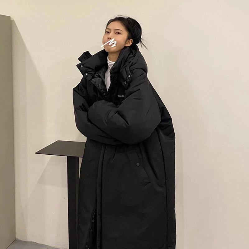 

Стеганая куртка средней длины, новинка 2021, пальто, женская зимняя спортивная стеганая куртка в корейском спортивном стиле, Паркер