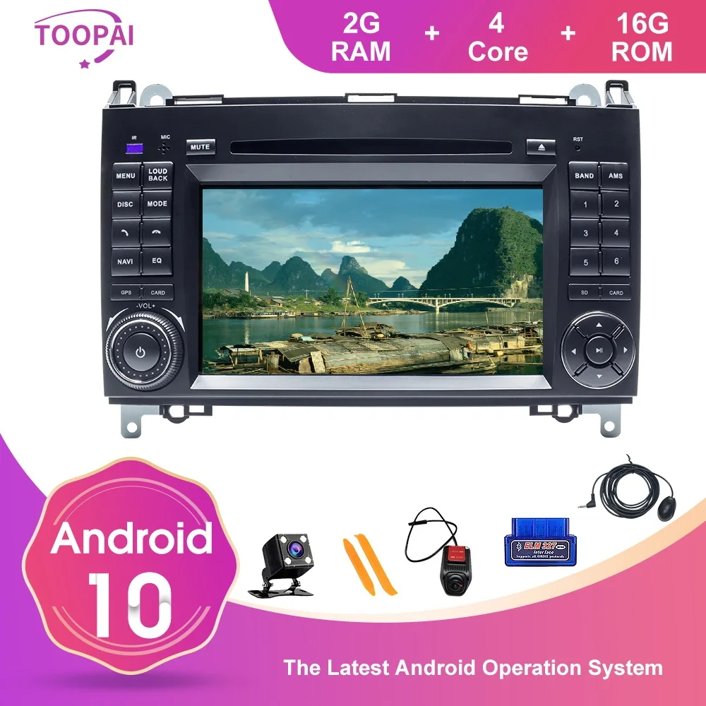 

TOOPAI Android 10 For Benz A B V Class W169 W245 B160 B170 B200 W639 Vito W906 Sprinter Car Multimedia Player GPS Navigation DVD