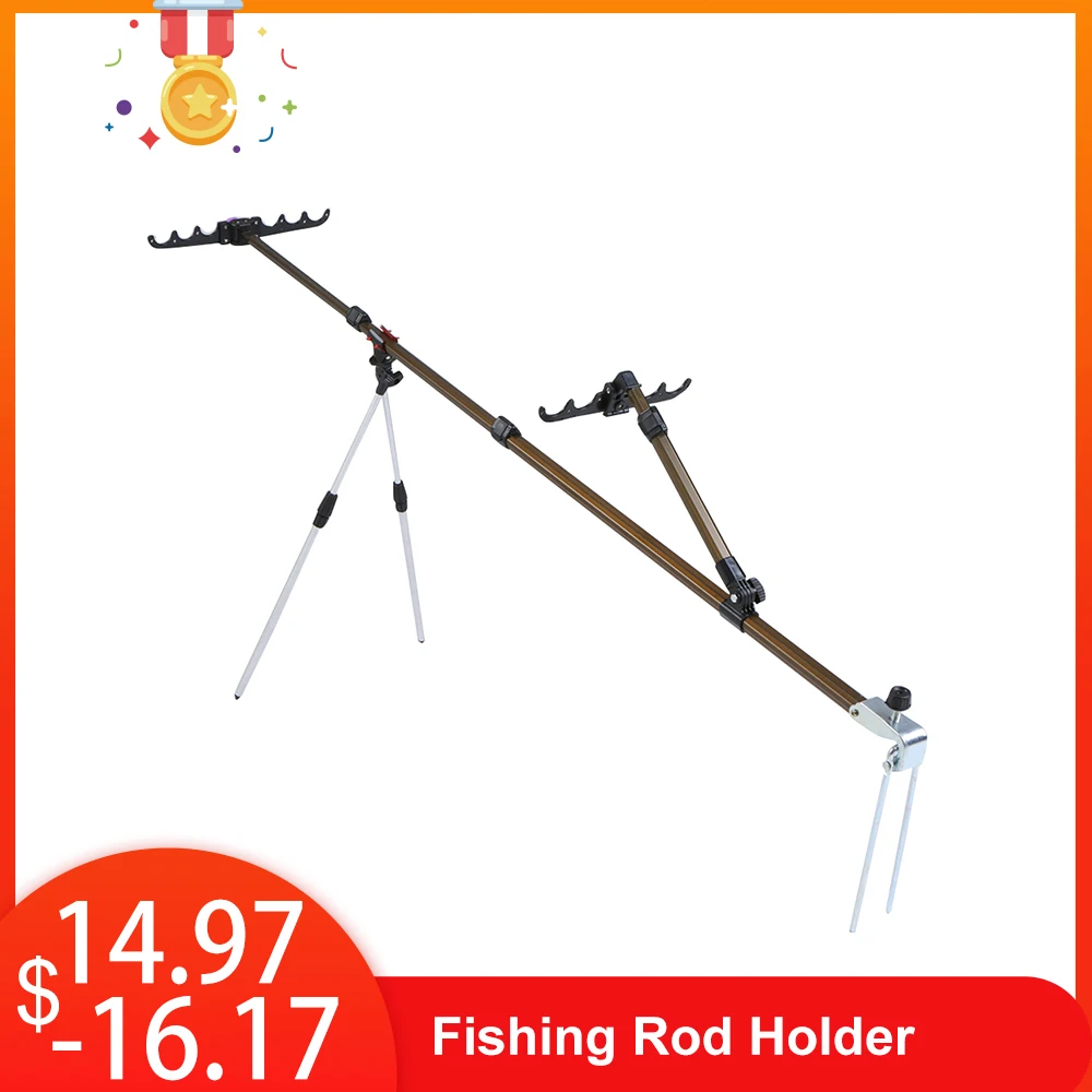 Alloy Fishing Holder for Rod Multi-functional Adjustable Retractable Fish Pole Stand for Fishing Bracket with Support Bipod