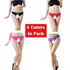 Женские трусики 4 цветов в упаковке, сексуальное кружевное нижнее белье, Симпатичные дышащие Цветочные стринги, идеальный подарок для девушки