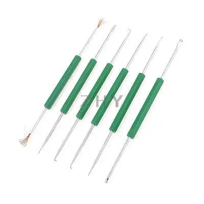 Зеленая покрытая пластиком ручка пайки инструмент для припайки 6 шт|Сварочные