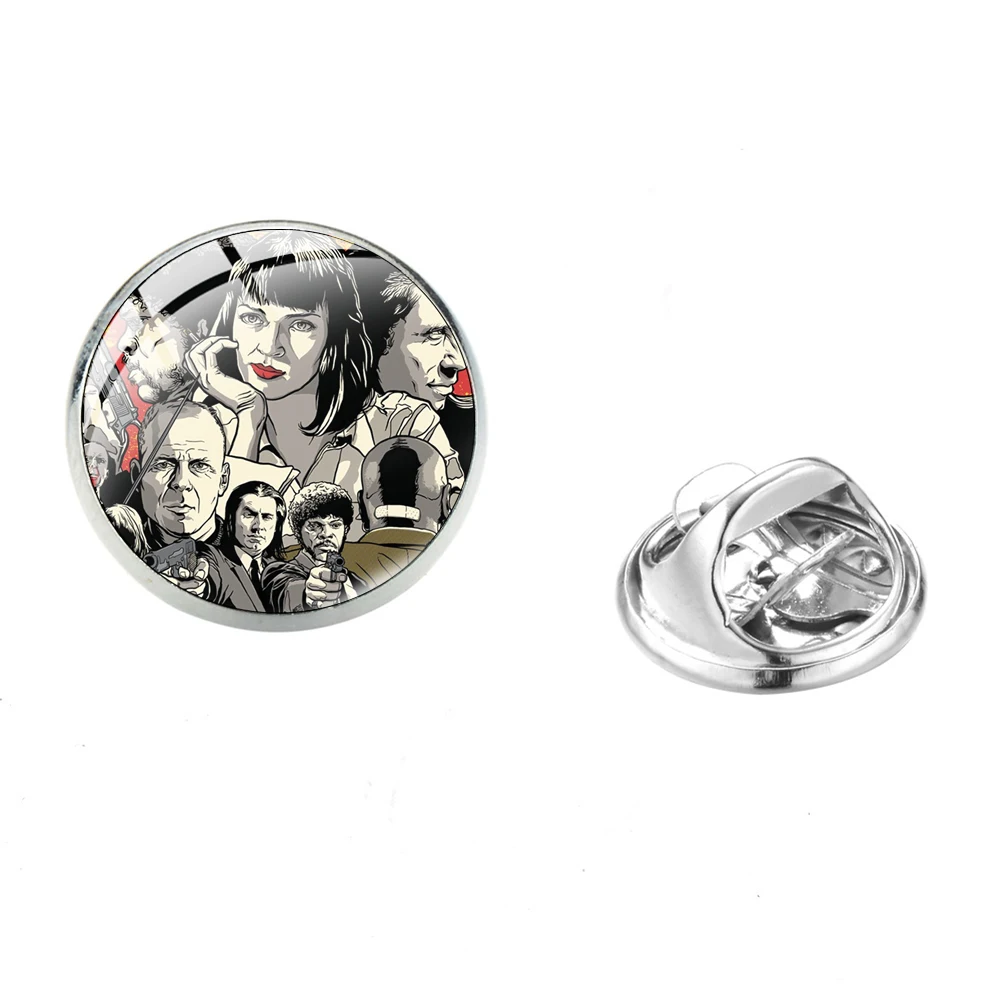Брошь в виде постера фильма Бойцовский клуб булавки Брэд Питт Эдвард Нортон