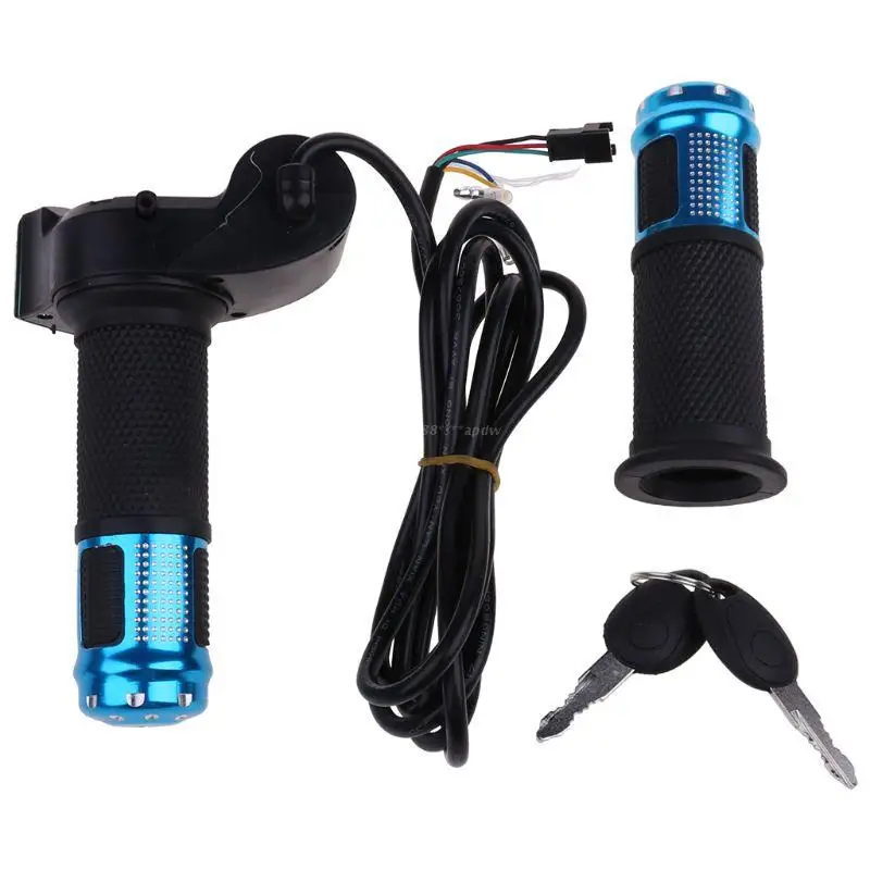 

24V 36V 48V Electric EBike Throttle Grip Scooter Handlebar LED Digital Meter US