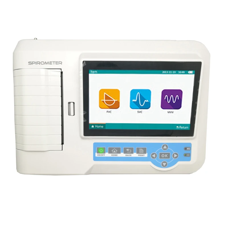 Портативный спирометрический прибор для измерения функции легкого с принтером