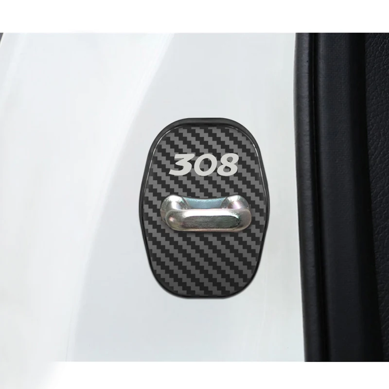 Автомобильный Стайлинг защитный чехол для дверного замка Peugeot 308 206 207 208 306 307 407 408