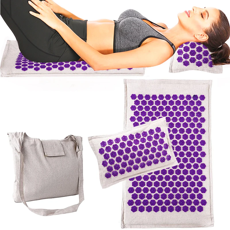 С изображением кокосовых пальм акупрессурном коврике облегчает боль в шип