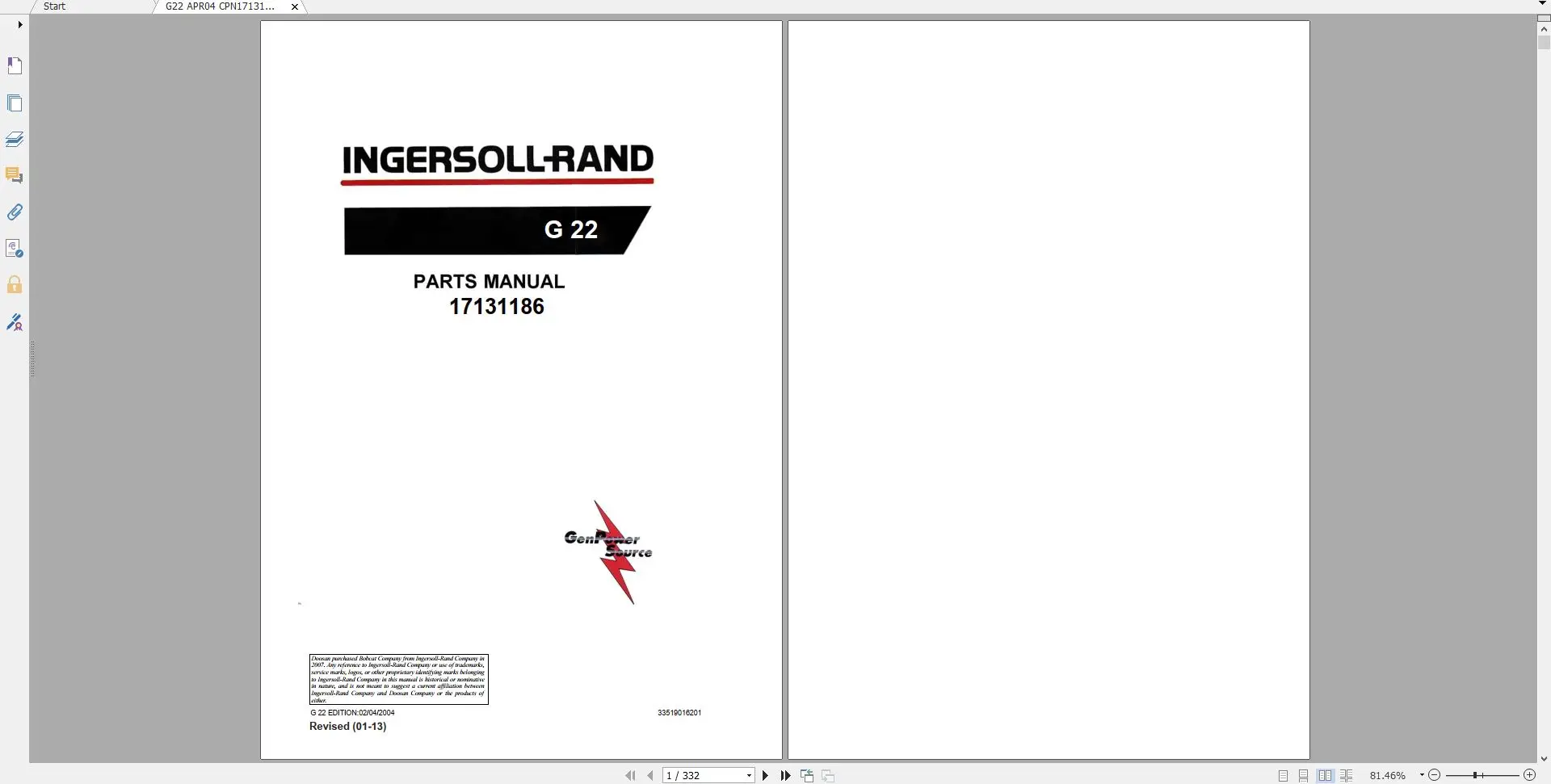 Doosan Ingersoll Rand 17 49 ГБ PDF [03 2019] руководство по эксплуатации и обслуживанию каталога