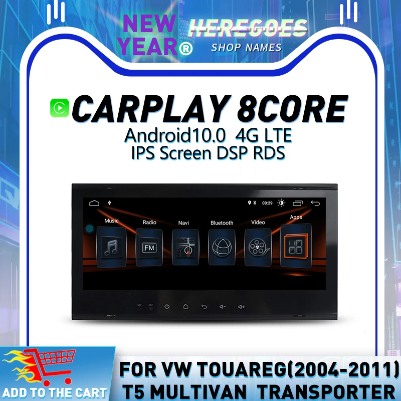 Автомобильный DVD плеер Carplay DSP 8 дюйма Android 10 0 навигация GPS BT Wifi RDS радио для VW Volkswagen
