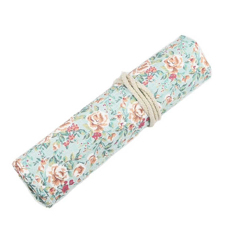 20 карманов художественная краска кисти чехол рулон ручка держатель полотняная