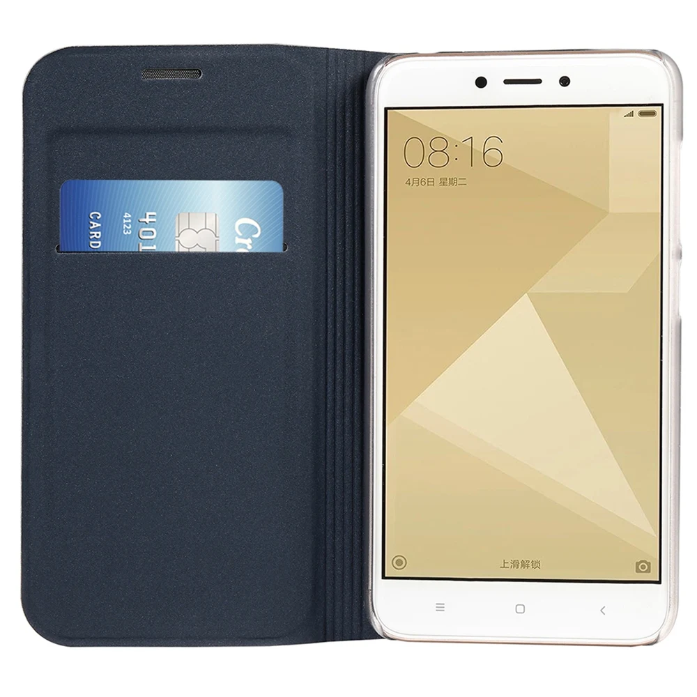 Кожаный чехол-бумажник с откидной крышкой для телефона Xiaomi Redmi 4X чехол Xiomi redmi4x 4 X