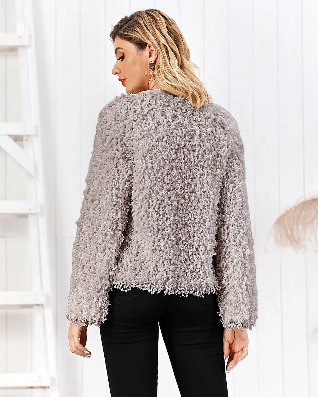 

Women's Wear New Thickened Sweater Long Sleeve Top In Autumn Winter Warm Knitted Top