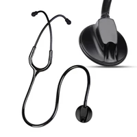 all black medical cardiology doctor stethoscope professional medical heart stethoscope nurse student medical equipment device