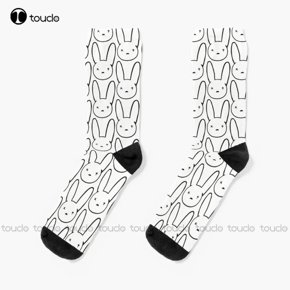 

Bad Bunny Socks Funny Socks For Men Christmas New Year Gift Custom Gift Unisex Adult Teen Youth Socks 360° Digital Print Sock