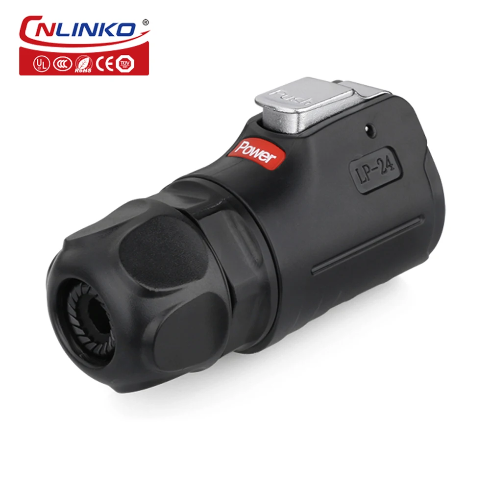 CNLINKO M24 PBT пластиковый 10 12 19 24 Pin наружный многожильный AC DC IP67 водонепроницаемый