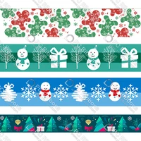 new custom christmas series patterned printed grosgrain ribbon 50 yards christmas wedding decoration gift wrapping ribbons