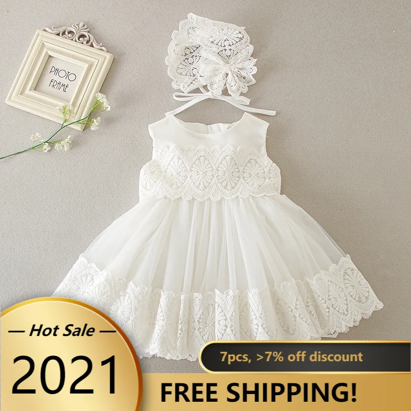 

baby girl Toddler lace dress Baptism Christening dress for Infants Party Dress First communion dress Birthday Wedding costume