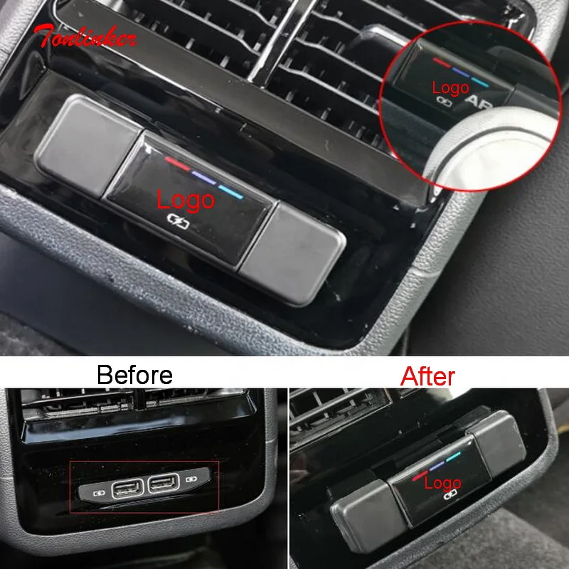 Tonlinker наклейка на внутренний подлокотник USB чехол для Volkswagen Jetta MK7 2019 18