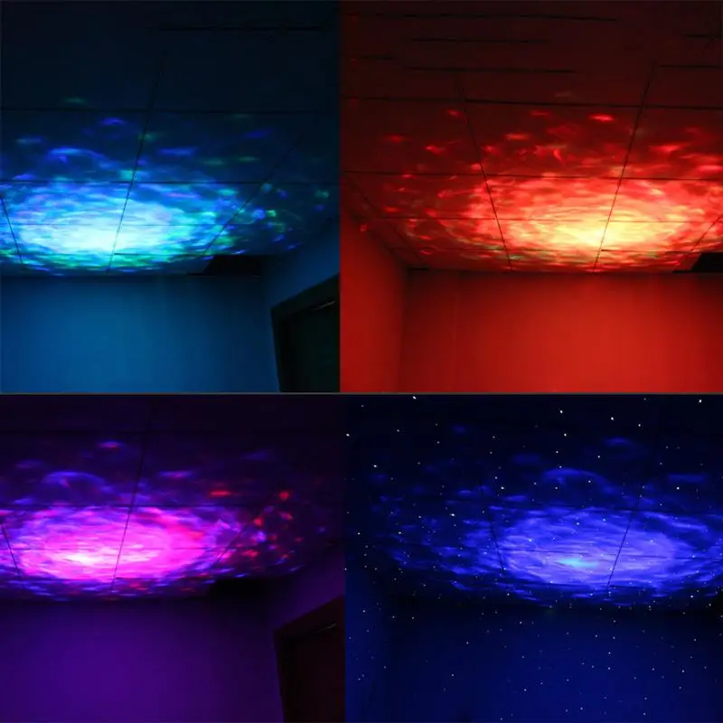 

RGB LED Laser Projector Starry Sky Nebula Lights Water Waving Projector DJ Disco Lights with Remote Stage Flash Laser Light