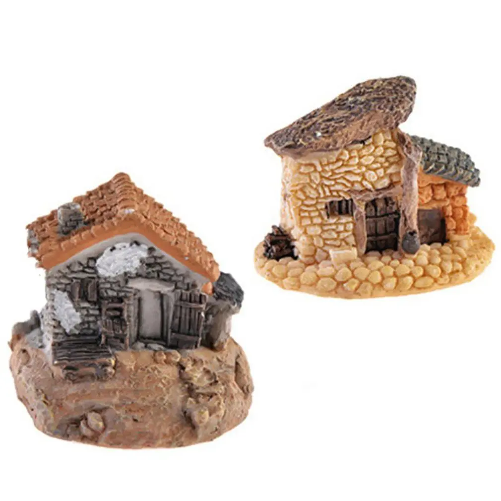 

Resin Small House Villa Decoration Accessories Small House Micro Landscape Decorating Desktop Office Christmas Birthday Present