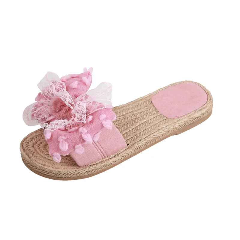 

Online Celebrity Slippers Female Summer Outer Wear New Style Fashion Bow Slipper Sandals Flat Sandals flip-flops womens slippers