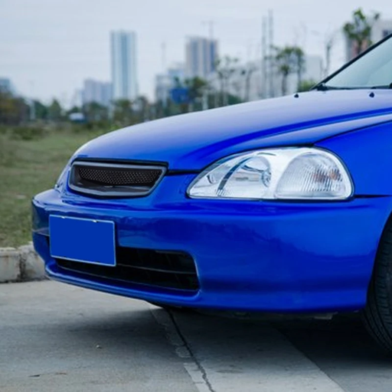 Car Carbon Fiber Mesh ABS Front Hood Grille Grill for 96-98 Honda Civic EJ/EK JDM Type R | Автомобили и мотоциклы