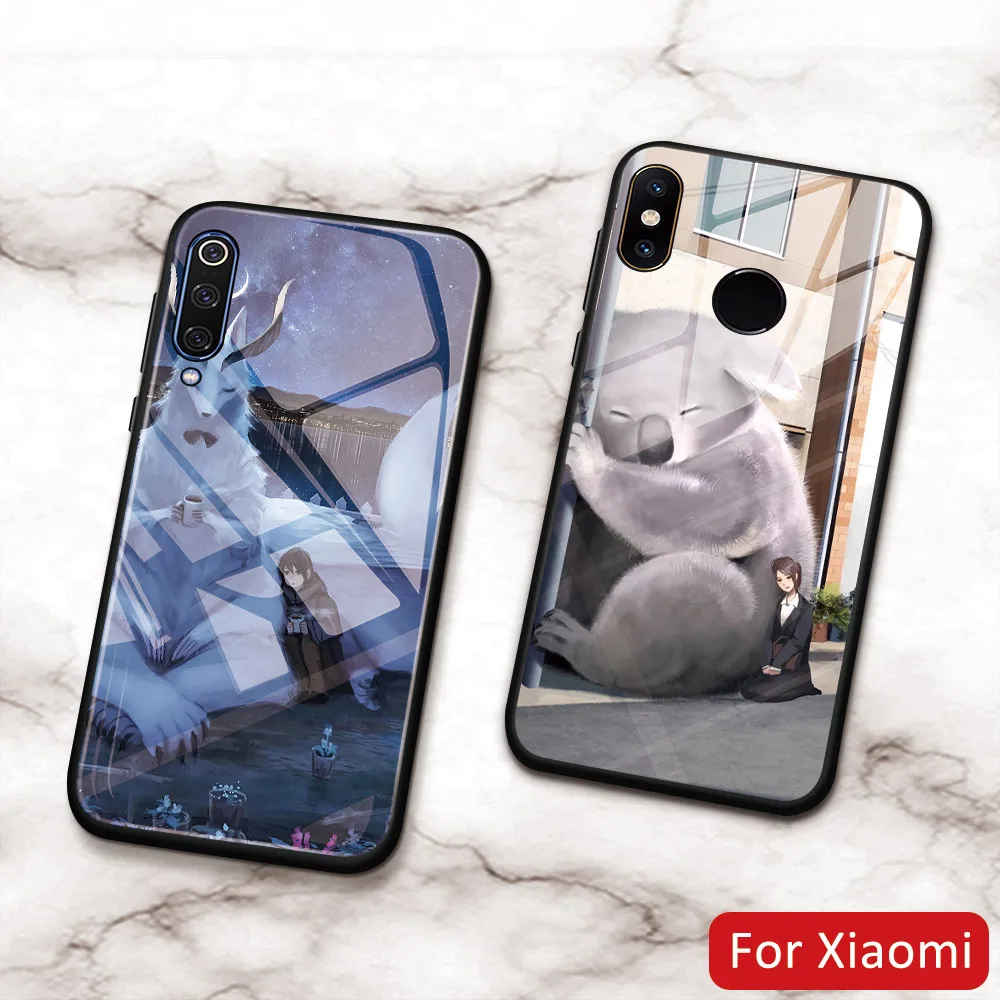 Чехол из закаленного стекла для Xiaomi 8 мультяшный чехол телефона Mix 2s 3 DIY mi 5 6x8 9 Se Play
