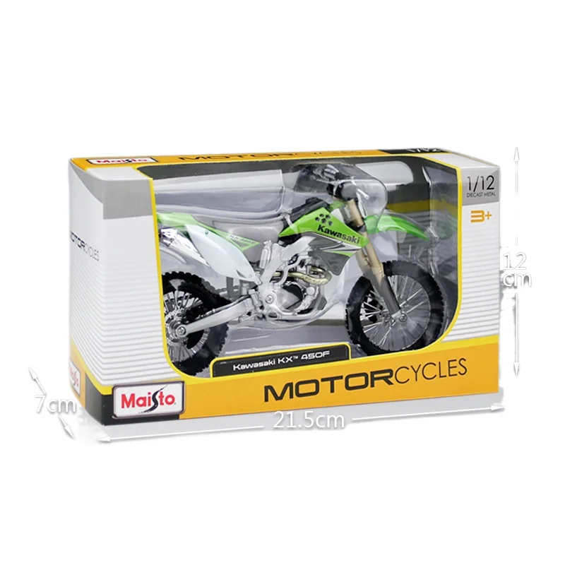 

Maisto 1:12 Kawasaki KX 450F Motorcycle Kit Metal Diecast Scale Model Display Collections Gifts Toys