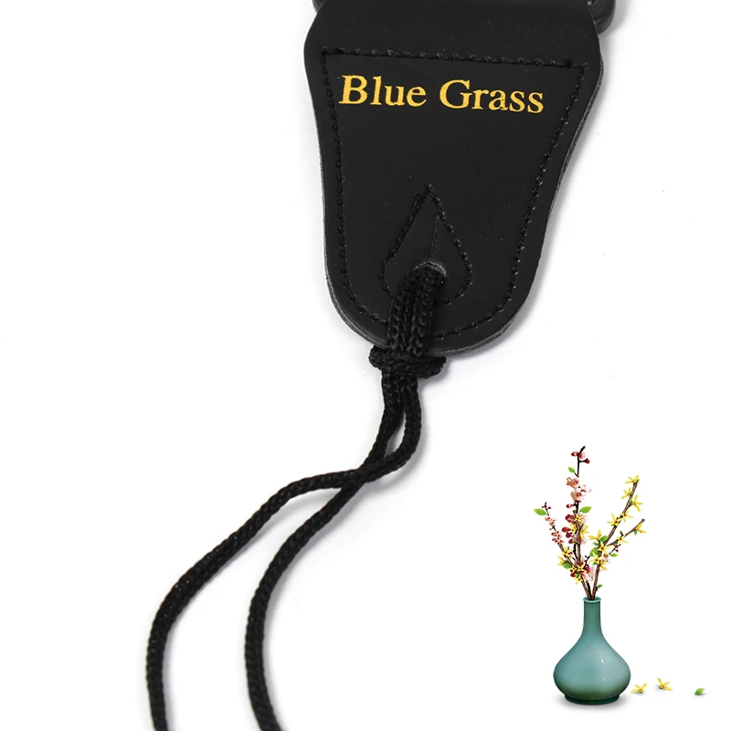 Регулируемый ремешки тканый хлопчатобумажный ремень для гитары с кожаными