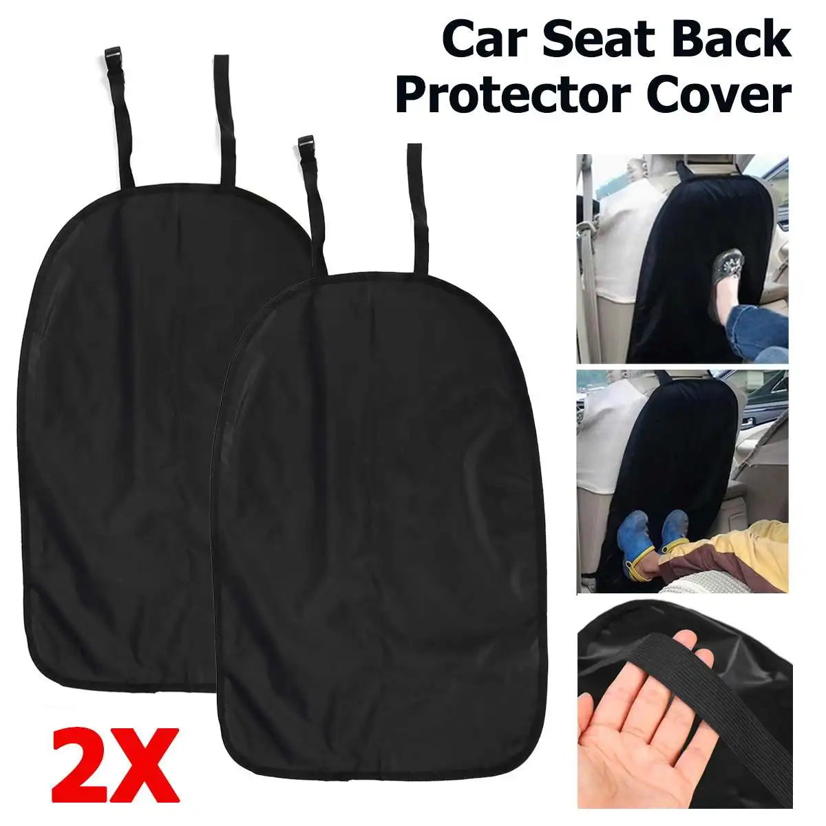 

2pcs Car Seat Back Protector Cover for Children Kids Baby Anti Mud Dirt Auto Seat Cover Cushion Kick Mat Pad