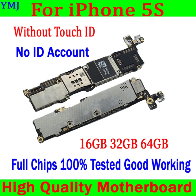 100% Original Unlock Free Icloud For iPhone 5 S 5S Motherboard 16gb 32gb 64gb With/No Touch ID Logic Board Good Tested Working 3