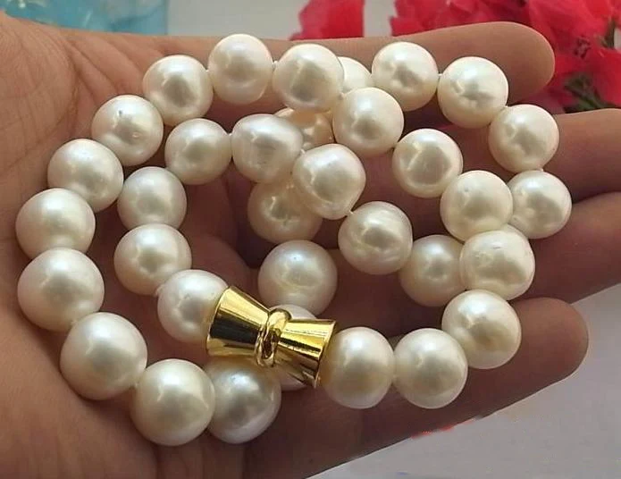 comprar Único Pérolas Jóias Loja Aaa Abraço 17 14 14 14mm Branco Redondo De água Doce Pérola Colar De Jóias Finas Charme Feminino Presente