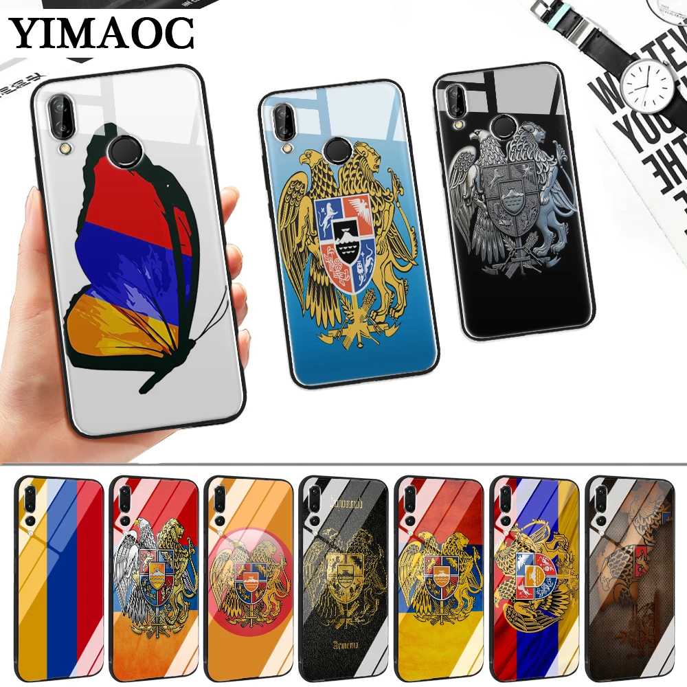 Стеклянный чехол с гербом для huawei P10 P20 P30 Lite Pro P Smart Y6 Prime Y93 mate 20 |