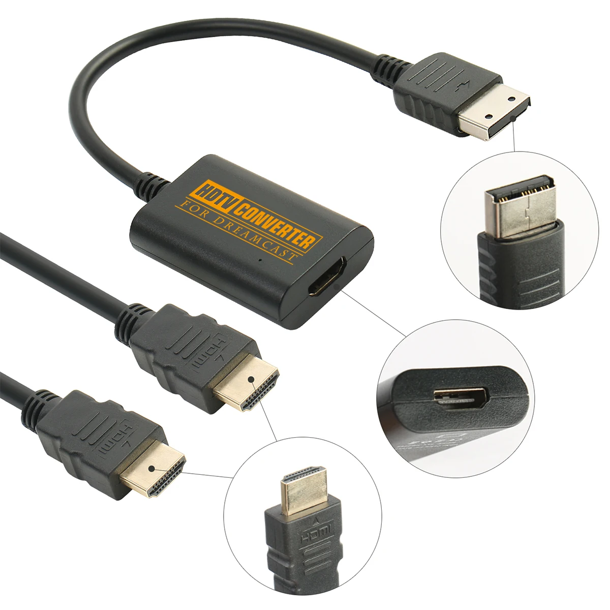 

Адаптер HDMI для игровых консолей Sega Dreamcast в стиле ретро, кабель HD-Link поддерживает режимы отображения NTSC 480i, 480p, PAL 576i