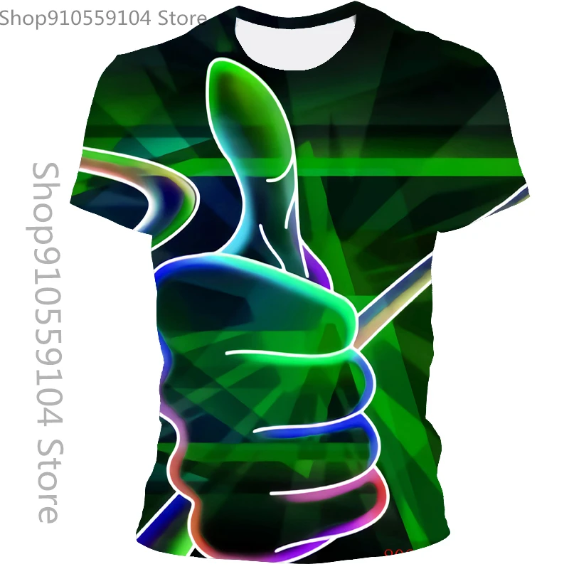 

2021 spring summer street wear Men And Women Summer New 3D Printing T-Shirt Color Streamline Cool O-Neck Top 110 6XL